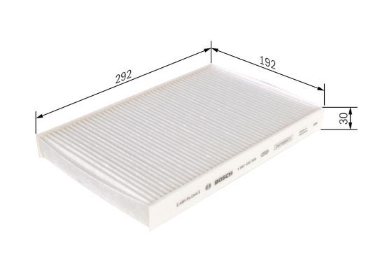 BOSCH 1987432258 Cabin Air Filter 292mm Particulate Fits Iveco Daily Massif