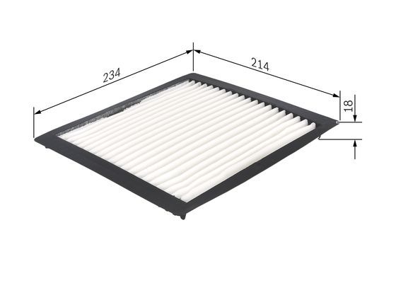 BOSCH 1987432263 Cabin Air Filter 214mm Fits Lexus GS IS C RX Toyota Century