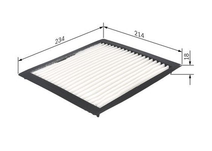 BOSCH 1987432263 Cabin Air Filter 214mm Fits Lexus GS IS C RX Toyota Century