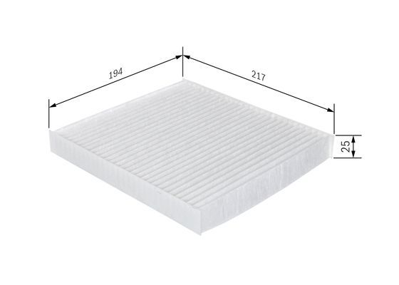BOSCH 1987432273 Cabin Air Filter 217mm Fits Chrysler Dodge Fiat Jeep Lancia