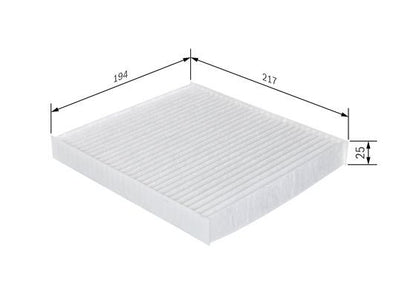 BOSCH 1987432273 Cabin Air Filter 217mm Fits Chrysler Dodge Fiat Jeep Lancia