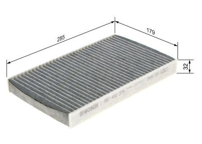 BOSCH 1987432379 Cabin Air Filter 285mm Activated Carbon Fits Citroën DS Peugeot