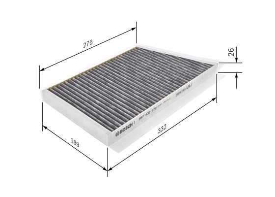 BOSCH 1987432570 Cabin Air Filter Engine Compartment Fits CLC-Class CLK