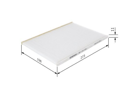 BOSCH 1987435049 Cabin Air Filter 273mm Length Particulate Fits Toyota iQ