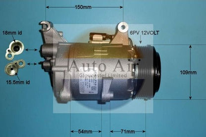 AUTO AIR 14-0007 Air Compressor A/C Air Con Air Conditioning Fits Mini Mini