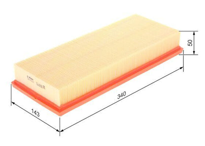 BOSCH 1457433047 Air Filter 340mm Length Insert Fits Ford Mondeo LTI TX