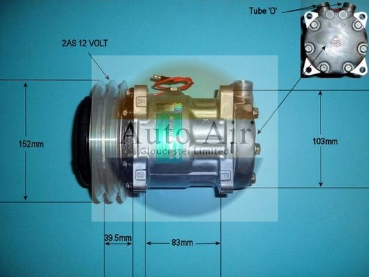 AUTO AIR 14-0011 Air Compressor A/C Air Conditioning Fits Ford Cortina Estate