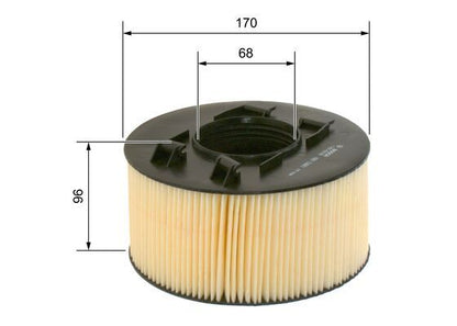 BOSCH 1457433093 Air Filter 169.5mm Outer Ø Insert 96mm Height Fits BMW 3 Series