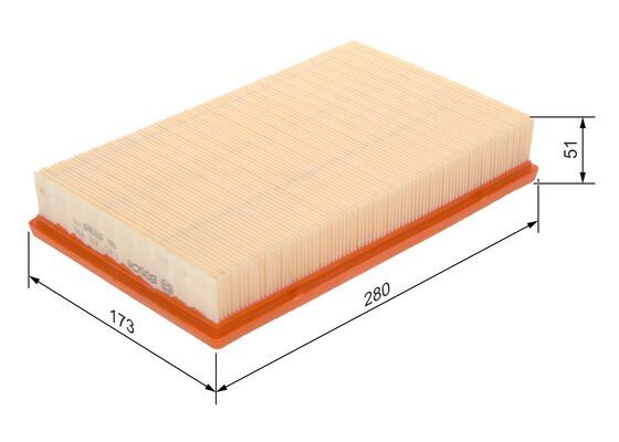 BOSCH 1457433096 Air Filter Insert Fits Ford Focus Focus C-Max Volvo C30 S40 V50