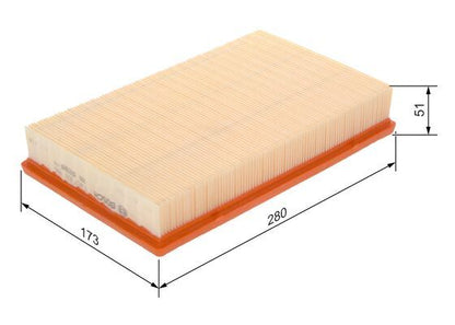 BOSCH 1457433096 Air Filter Insert Fits Ford Focus Focus C-Max Volvo C30 S40 V50