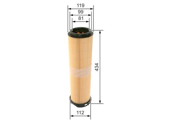 BOSCH 1457433334 Air Filter 119mm Ø Insert Fits Mercedes-Benz E-Class S-Class