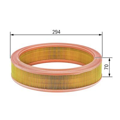 BOSCH 1457433521 Air Filter 294mm Outer Ø 70mm Height Fits Fiat Doblo Punto