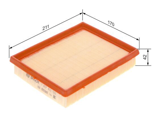 BOSCH 1457433526 Air Filter Fits Citroën Xsara Xsara Picasso Peugeot 206 206 Van