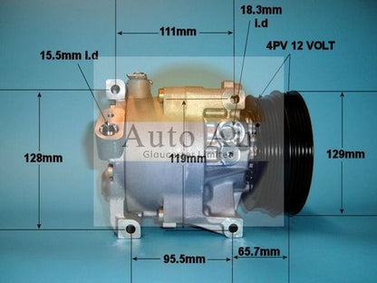 AUTO AIR 14-1175 Air Conditioning Compressor A/C Air Con Replacement Fits Fiat