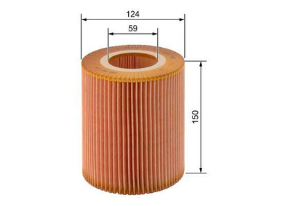 BOSCH 1457433715 Air Filter 123mm Outer Ø Insert For Mercedes-Benz A-Class Vaneo
