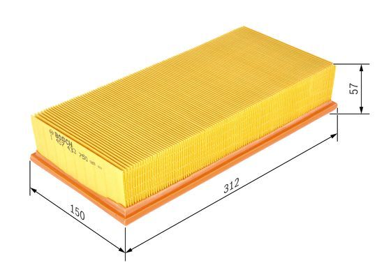 BOSCH 1457433750 Air Filter Fits Ford Transit Transit Tourneo Volvo 440 460