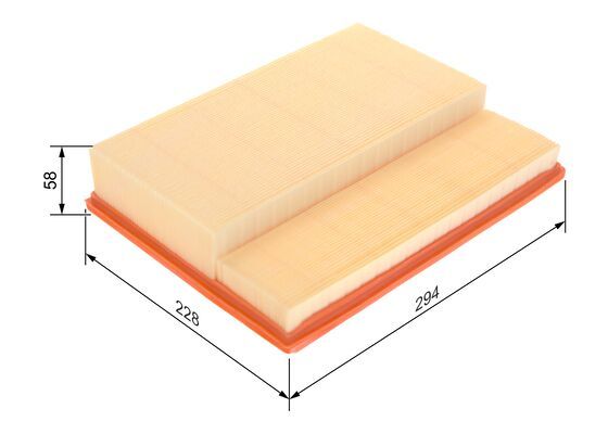 BOSCH 1457433752 Air Filter 228mm Fits Mercedes-Benz C-Class CLK M-Class SLR