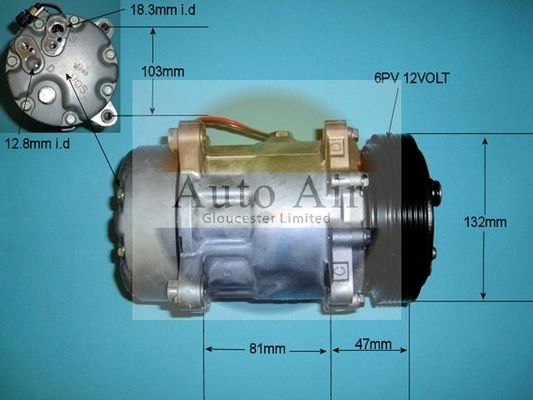 AUTO AIR 14-1260 Air Conditioning Compressor A/C Air Con Replacement Fits VW