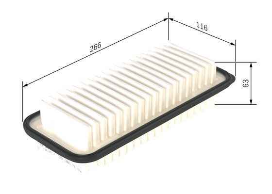 BOSCH 1987429177 Air Filter Insert For Toyota Yaris Verso / Fun Cargo Yaris/Vitz