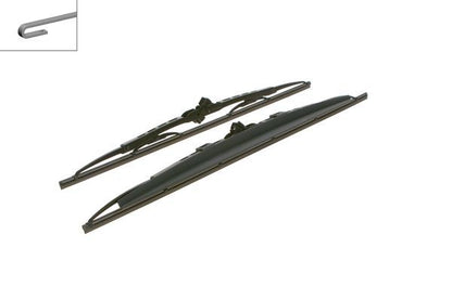 2x BOSCH Wiper Blades (Pair) Fits Alfa Chevrolet Chrysler Daewoo Fiat Ford