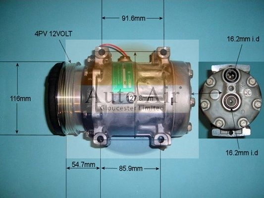 AUTO AIR 14-1244 Air Conditioning Compressor A/C Air Con Replacement 12V Voltage
