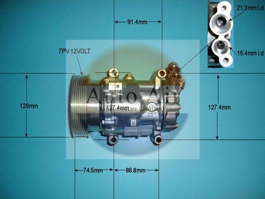 AUTO AIR 14-1461 Air Compressor A/C Air Conditioning Fits Nissan Renault