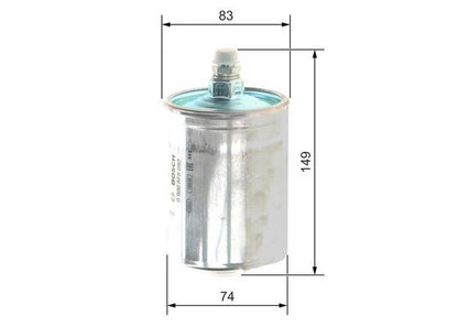 BOSCH 0986AF8092 Fuel Filter In-Line Petrol Injection Fits MERCEDES-BENZ