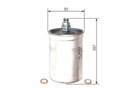BOSCH 0986AF8093 Fuel Filter In-Line Petrol Injection Fits GMC MERCEDES-BENZ