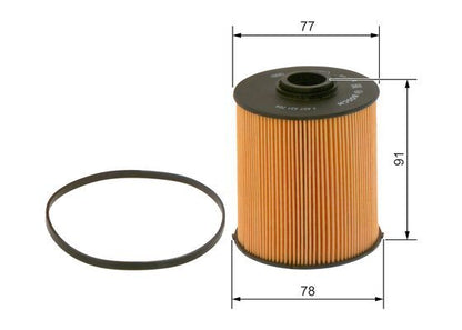 BOSCH 1457431704 Fuel Filter Insert 78mm Diameter 91mm Height Fits Mercedes-Benz