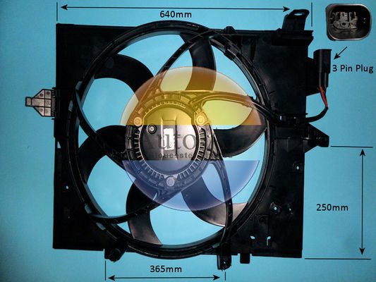 AUTO AIR 05-1183 Radiator Fan Electric Motor Centre Fits BMW 5 Series 6 Series