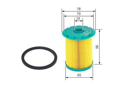 BOSCH 1457431720 Fuel Filter Insert 78mm Ø Fits Nissan Opel Renault Vauxhall
