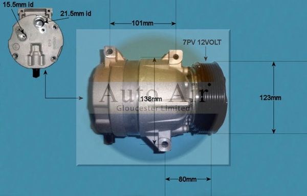 AUTO AIR 14-1117 Air Conditioning Compressor Fits Renault Laguna Vel Satis