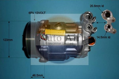 AUTO AIR 14-1314 Air Conditioning Compressor Fits Citroen C5 C6 Peugeot 407 607