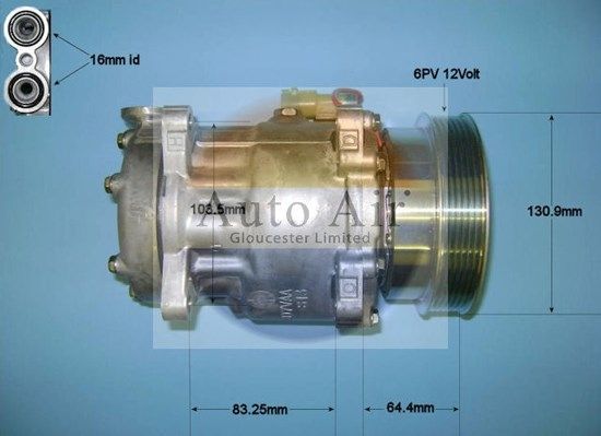 AUTO AIR 14-3518 Air Compressor A/C Air Con Air Conditioning Fits Honda Rover