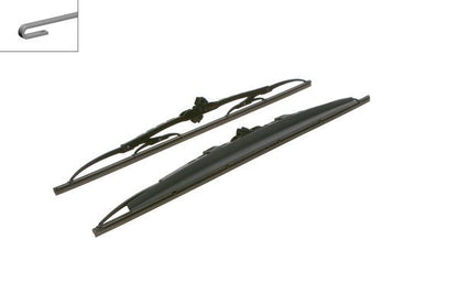 2x BOSCH Wiper Blades (Pair) Fits Alfa Audi BMW Cadillac Chevrolet Citroen