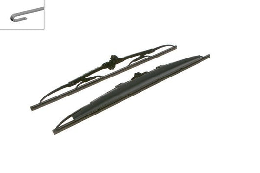 2x BOSCH Wiper Blades (Pair) Fits Alfa Audi BMW Cadillac Chevrolet Citroen