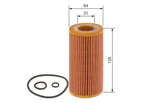 BOSCH 1457429126 Oil Filter 64mm Ø Fits Mercedes-Benz C-Class E-Class S-Class