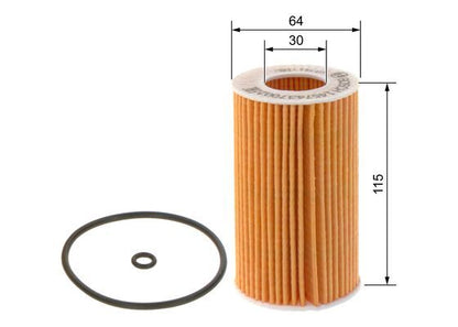 BOSCH 1457437002 Oil Filter 64mm Outer Ø Insert Fits Opel Saab Vauxhall