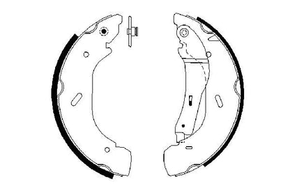 BOSCH 0986487612 Brake Shoe Set Rear 65mm Width Braking System Fits Ford Transit