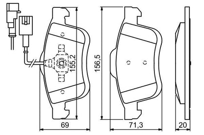 BOSCH 0986494453 Brake Pad Set For Disc Brake Front Fits Fiat Opel Vauxhall