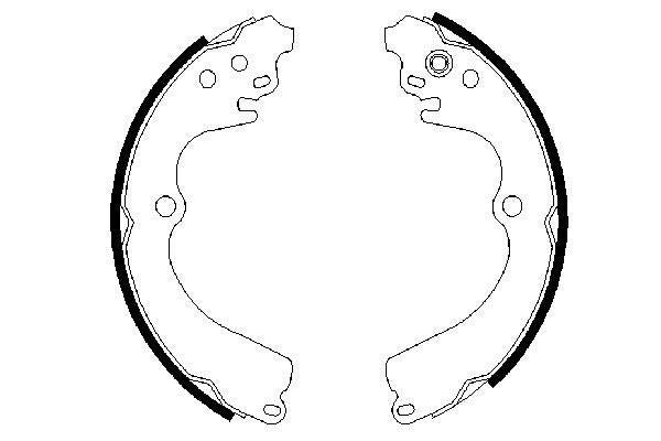 BOSCH 0986487463 Brake Shoe Set Rear 36mm Width Braking System Fits Subaru