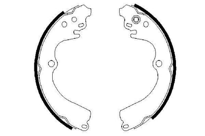BOSCH 0986487463 Brake Shoe Set Rear 36mm Width Braking System Fits Subaru