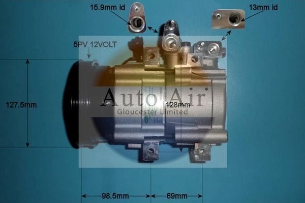 AUTO AIR 14-1027 Air Compressor A/C Air Con Air Conditioning Fits Hyundai Kia