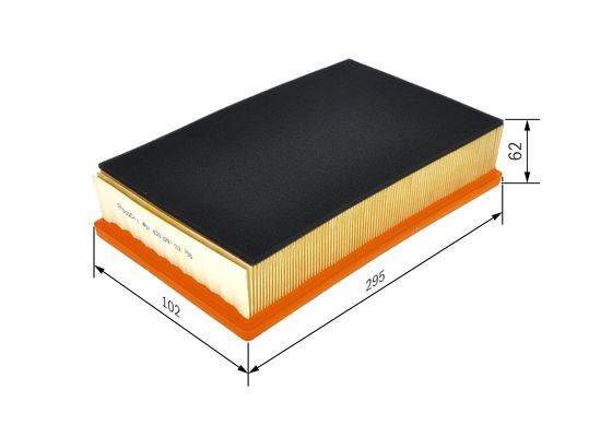BOSCH 1457433091 Air Filter 295.3mm Insert Fits BMW 7 Series Rolls-Royce Phantom