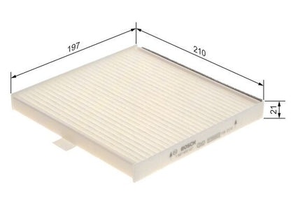 BOSCH 1987435127 Cabin Air Filter 202.5mm Particulate For Chevrolet Aveo / Kalos