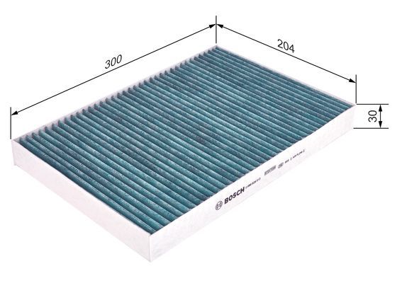 BOSCH 0986628513 Cabin Air Filter 300mm Fits Audi A4 A6 Allroad Seat Exeo