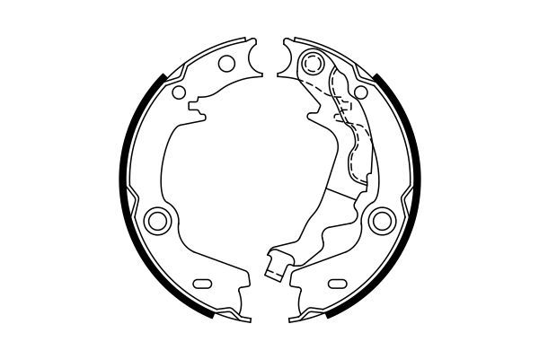 BOSCH 0986487761 Parking Brake Shoe Set Rear Fits Hyundai Accent Kia Rio