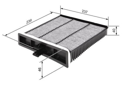 BOSCH 1987432394 Cabin Air Filter 239mm Fits Renault Grand Scenic Scenic