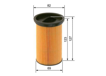 BOSCH 1457431708 Fuel Filter Insert 82mm Diameter 127mm Height For BMW 3 Series