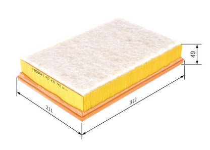 BOSCH 1457433742 Air Filter 311.5mm Fits Ford Galaxy Seat Alhambra VW Sharan